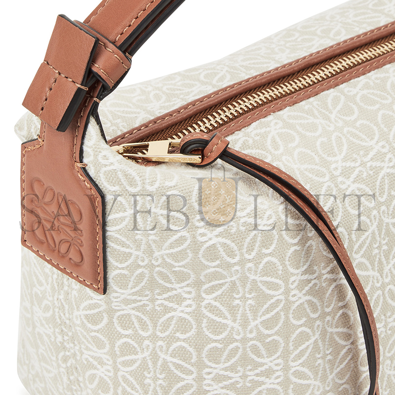 L0ew* cubi anagram small canvas and leather shoulder bag (20.5*17*12.5cm)